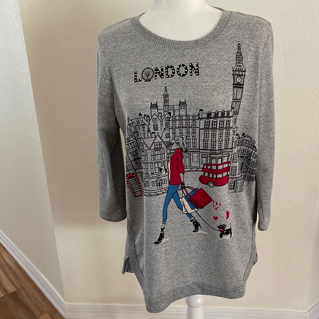 No Brand Tag Ladies Decorative Pullover Shirt 95 Polyester 5  Spandex